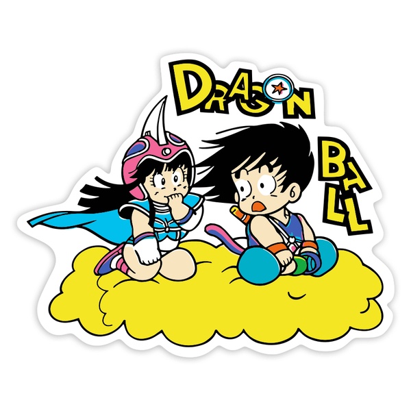 Adesivi per Auto e Moto: Goku & Chichi Nuvola d’Oro