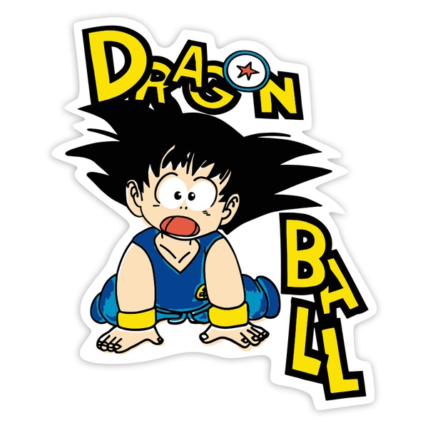 Adesivi per Auto e Moto: Goku Bambino Sorpreso