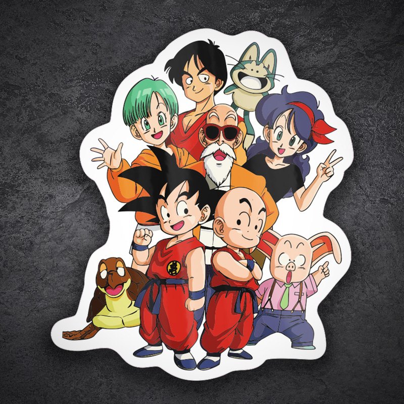 Adesivi per Auto e Moto: Goku, Crilin e amici