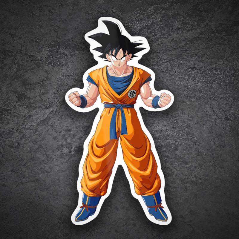 Adesivi per Auto e Moto: Goku in posizione di combattim