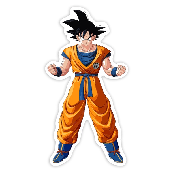Adesivi per Auto e Moto: Goku in posizione di combattim