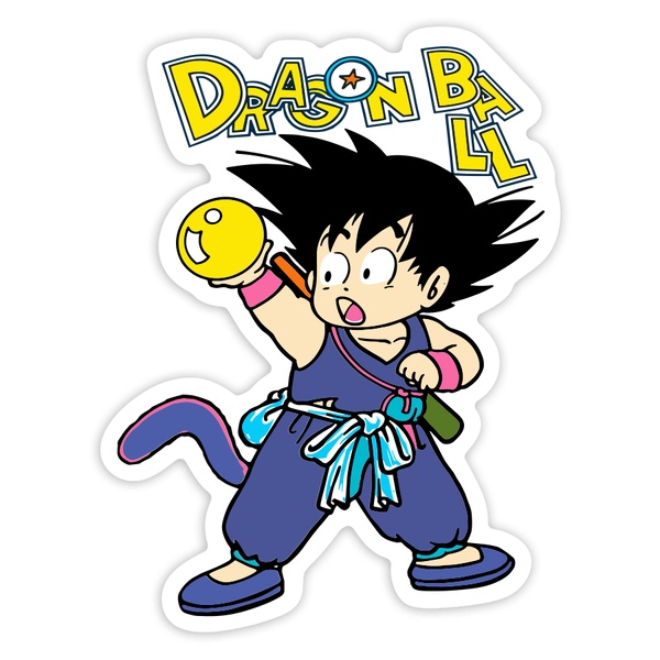 Adesivi per Auto e Moto: Goku Bambino Sfera del Drago