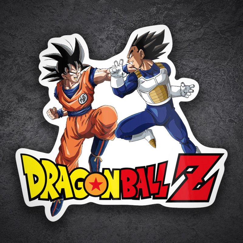 Adesivi per Auto e Moto: Goku vs Vegeta Dragon Ball Z