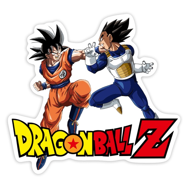 Adesivi per Auto e Moto: Goku vs Vegeta Dragon Ball Z
