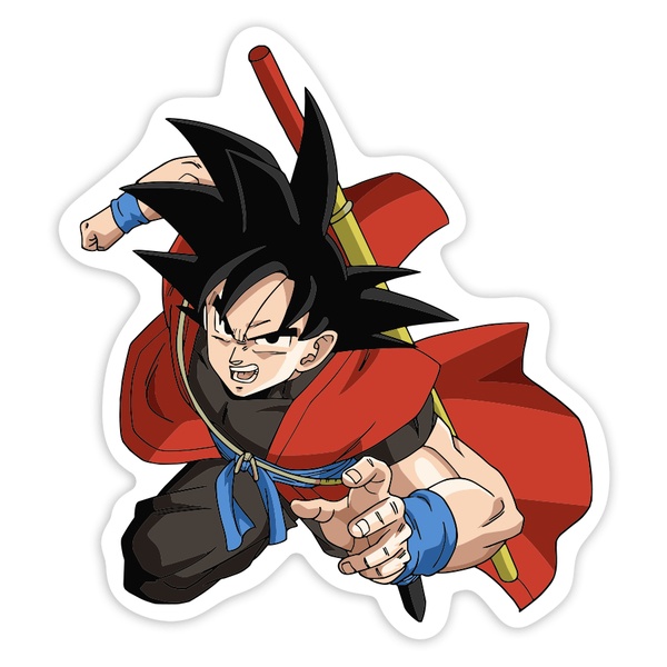 Adesivi per Auto e Moto: Goku Mantello Rosso