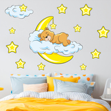 Adesivi per Bambini: Orso tra le nuvole e luna gialla 4