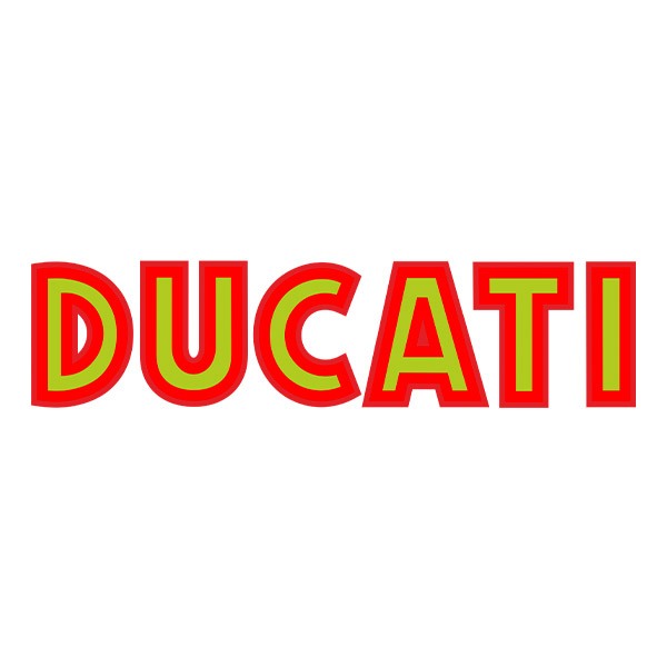 Adesivi per Auto e Moto: Ducati verde e rosso