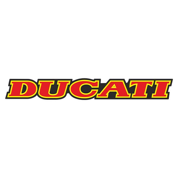 Adesivi per Auto e Moto: Ducati rosso e giallo