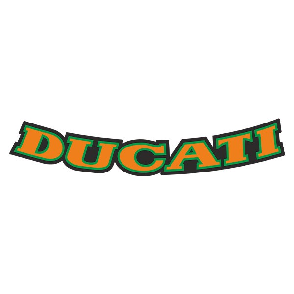 Adesivi per Auto e Moto: Arancione e verde Ducati