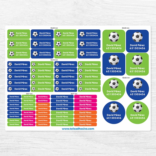 Adesivi per Auto e Moto: Kit Etichette Calcio