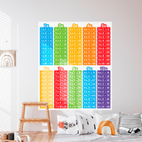 Adesivi Murali: Tabelle moltiplicate di colori 5