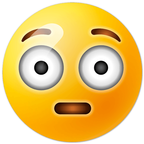 Adesivi Murali: Adesivo emoji viso arrossato