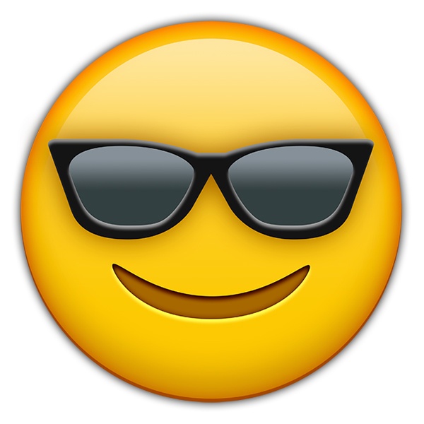 Adesivi Murali: Volto sorridente con occhiali da sole