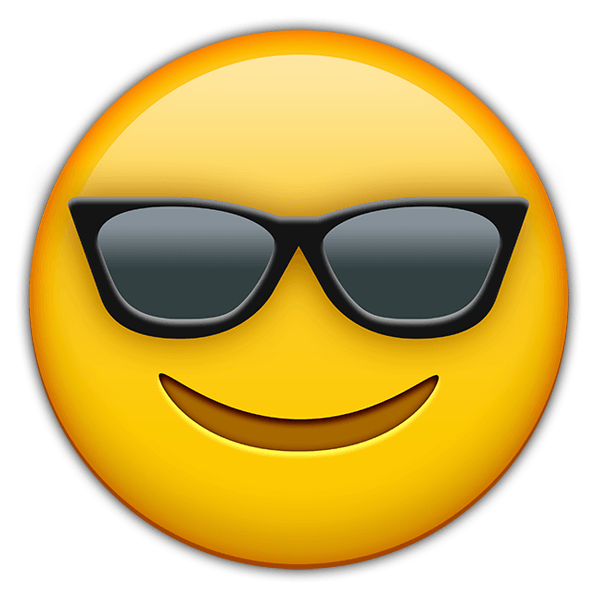 Adesivi Murali: Volto sorridente con occhiali da sole 0