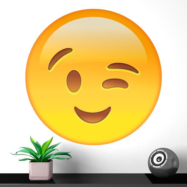 Faccia che fa l'occhiolino con sorriso 0