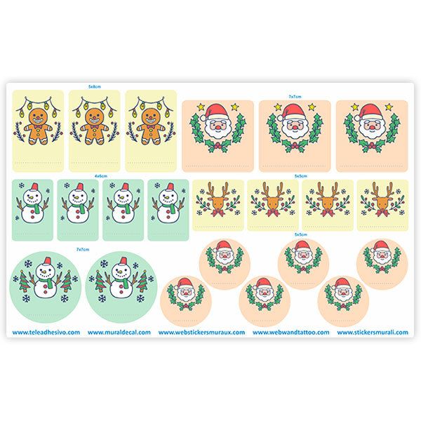 Adesivi per Auto e Moto: Set Etichetta Buon Natale