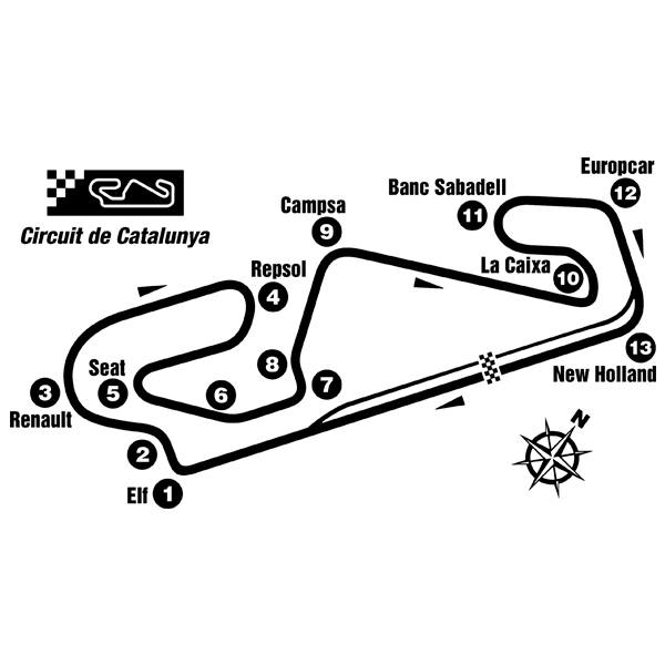 Adesivi Murali: Circuito della Catalogna