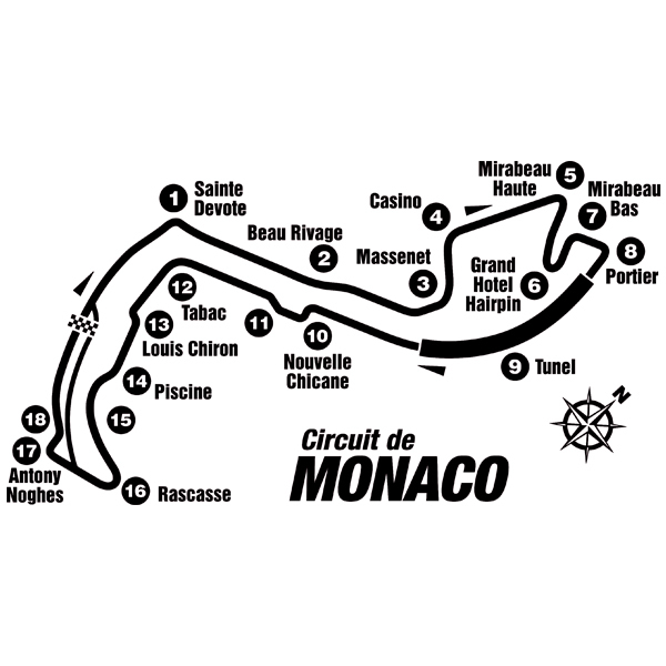Adesivi Murali: Circuito di Monaco