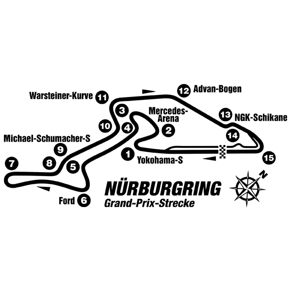 Adesivi Murali: Circuito del Nurburgring