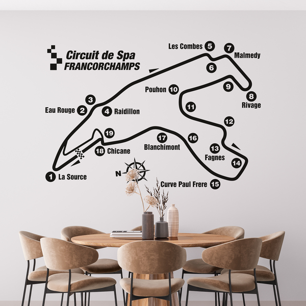Adesivi Murali: Circuito di Spa-Francorchamps