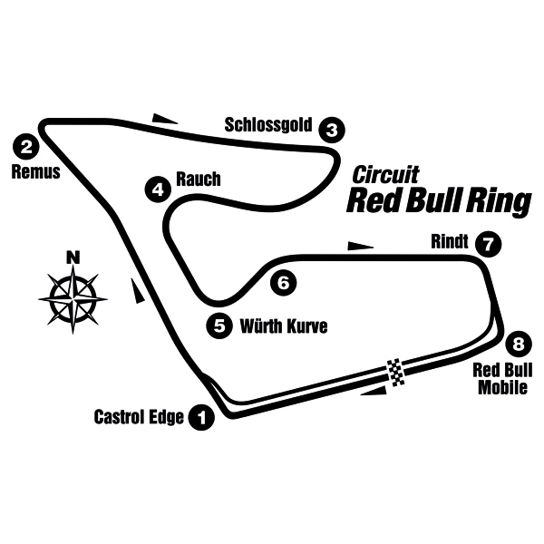 Adesivi Murali: Circuito Red Bull Ring