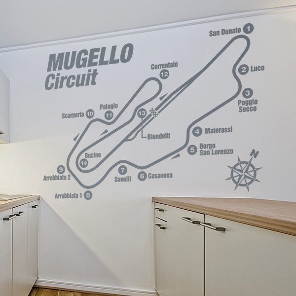 Adesivi Murali: Circuito Mugello 3