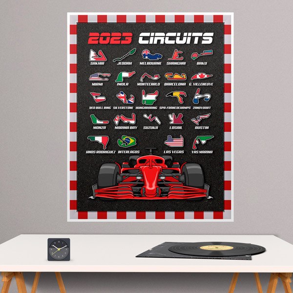 Adesivi Murali: F1 2023 Circuiti III