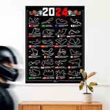 Adesivi Murali: Poster in vinile dei circuiti F1 2024 IV 4
