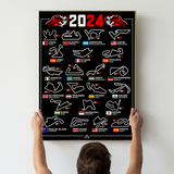 Adesivi Murali: Poster in vinile adesivo MotoGP piste di moto 3