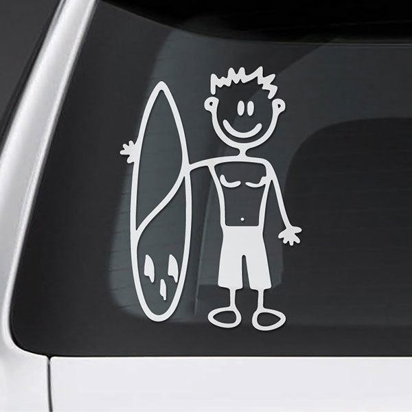 Adesivi per Auto e Moto: Bambino surf