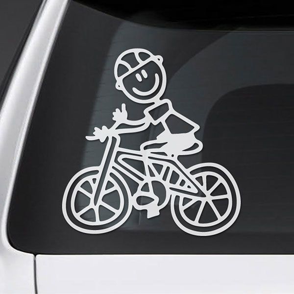 Adesivi per Auto e Moto: Papà ciclista