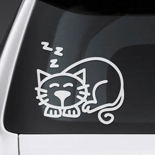 Adesivi per Auto e Moto: Gatto addormentato 0