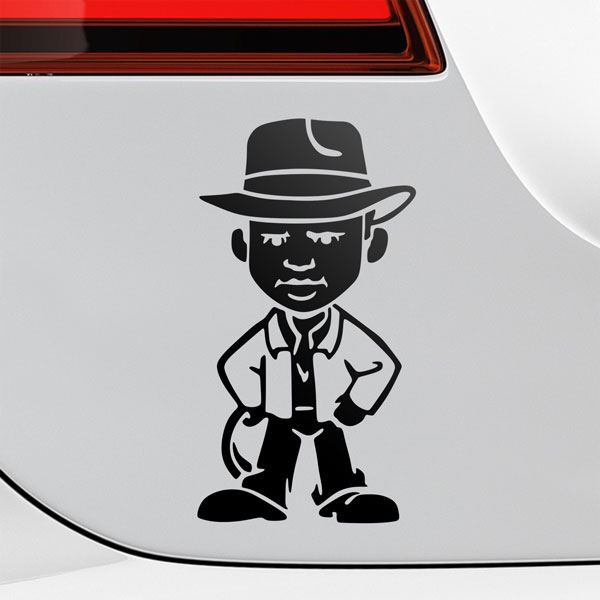 Adesivi per Auto e Moto: Indiana Jones Cartone animato