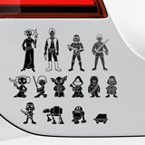 Adesivi per Auto e Moto: Set 14X Personaggi di Star Wars 3
