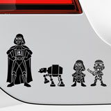 Adesivi per Auto e Moto: Set 4X Famiglia Darth Vader 3