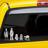 Adesivi per Auto e Moto: Set 5X Famiglia Chewbacca 4