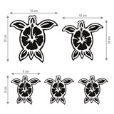 Adesivi per Auto e Moto: Set 5X Tartarughe da Surf 2