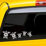 Adesivi per Auto e Moto: Set 5X Tartarughe da Surf 4