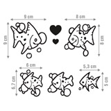 Adesivi per Auto e Moto: Set 5X Pesce Felice 2