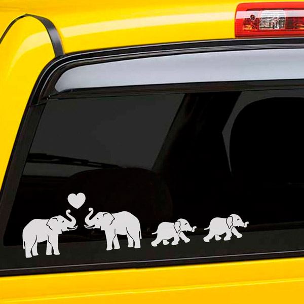 Adesivi per Auto e Moto: Set 8X Elefanti