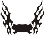 Adesivi per Auto e Moto: Hood Flames