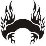 Adesivi per Auto e Moto: Hood Flames