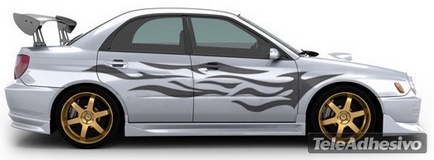 Adesivi per Auto e Moto: Kit Flaming 13 2