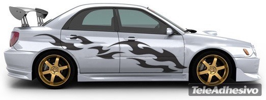 Adesivi per Auto e Moto: Kit Flaming 17