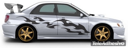 Adesivi per Auto e Moto: Kit Flaming 17 2