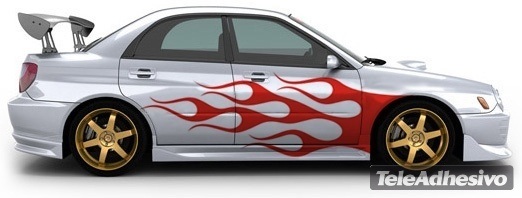 Adesivi per Auto e Moto: Kit Flaming 18
