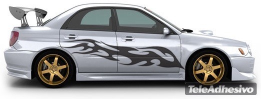 Adesivi per Auto e Moto: Kit Flaming 23