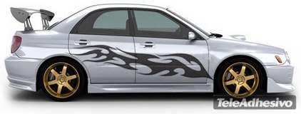 Adesivi per Auto e Moto: Kit Flaming 23 2