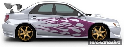 Adesivi per Auto e Moto: Kit Flaming 25 2