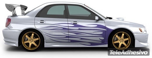 Adesivi per Auto e Moto: Kit Flaming 26